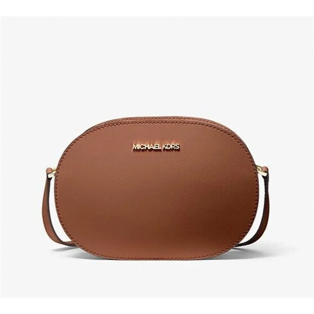 New Michael Kors Jet Set Travel Medium Saffiano Leather Crossbody Bag Luggage